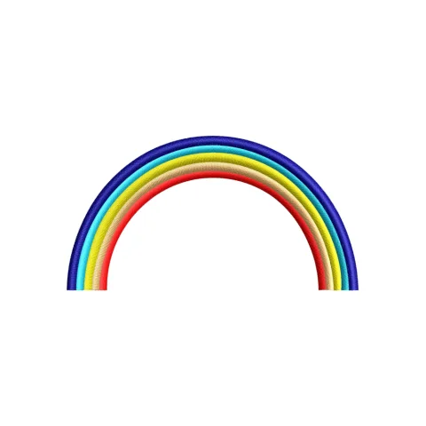 Rainbow Shine Embroidery Design