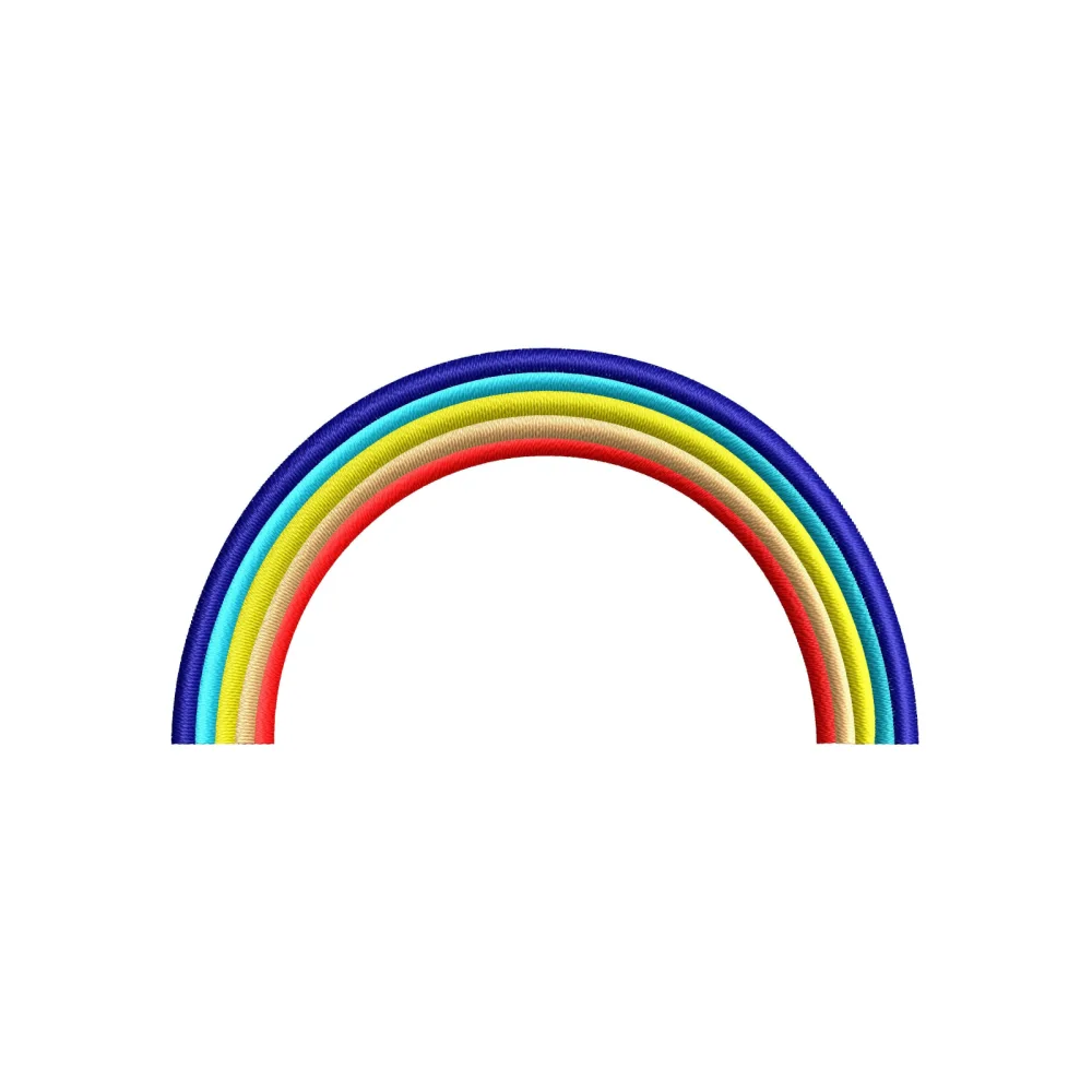 Rainbow Shine Embroidery Design