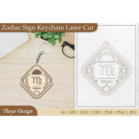 Zodiac Keychain SVG Bundle