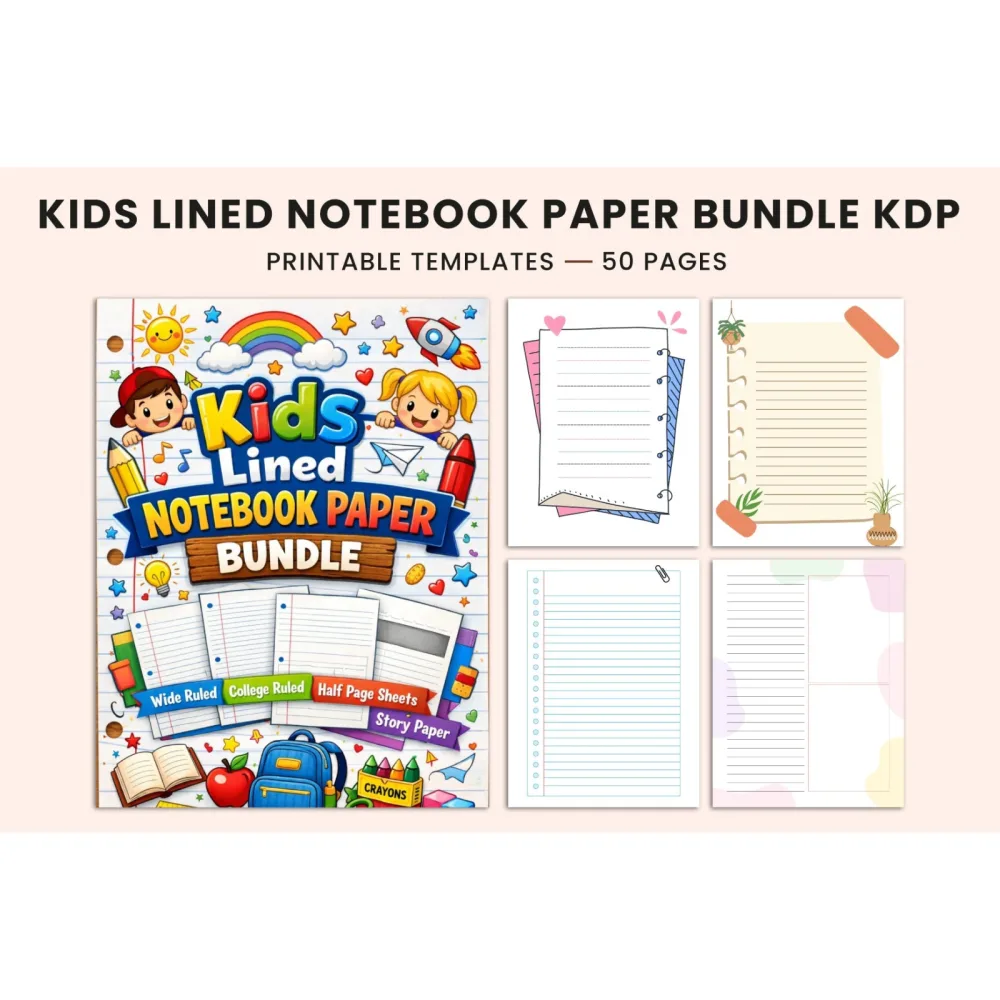 Kids Lined Notebook Planner