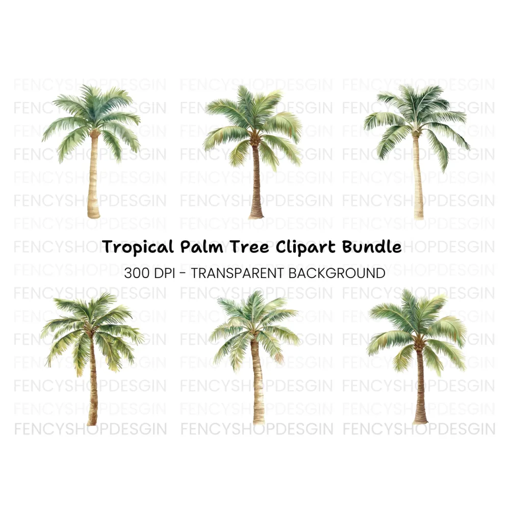 Palm Trees Clipart Bundle