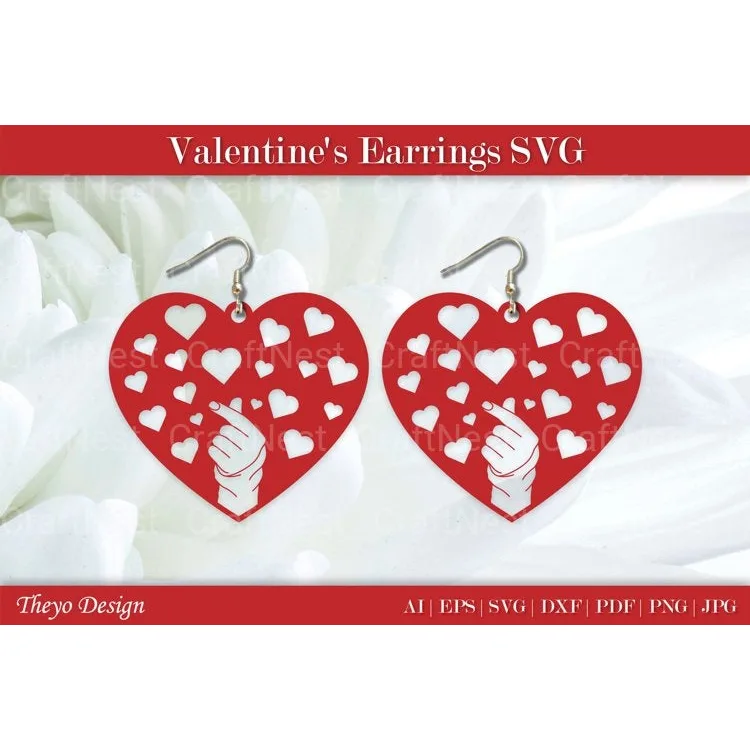 Valentine Earrings SVG Bundle