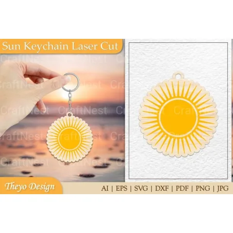 Sun Keychain SVG Bundle