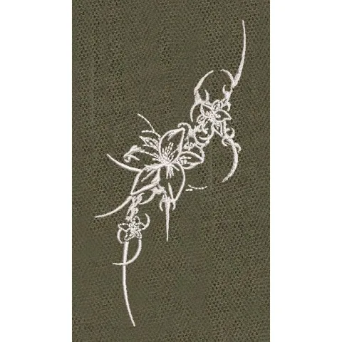 Cyber Space Lily Stitch Embroidery Design