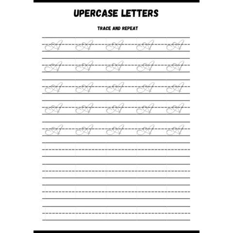 Cursive Handwriting Tracing Practice Worksheets