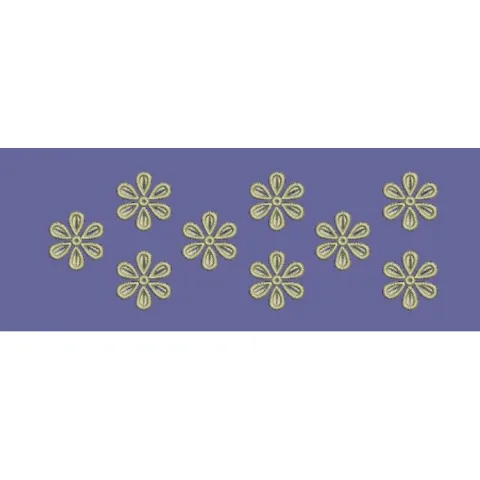 Six Petal Flower Booti Embroidery Design