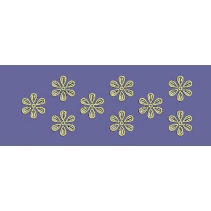 Six Petal Flower Booti Embroidery Design