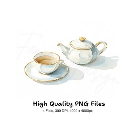 Elegant Tea Clipart Bundle