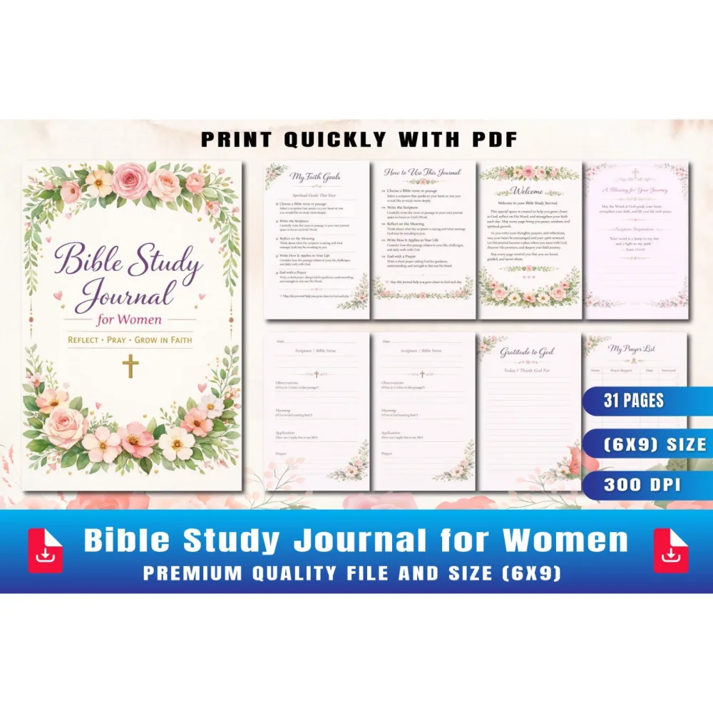Bible Study Journal for Women