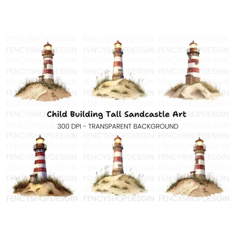Coastal Lighthouse Clipart Bundle