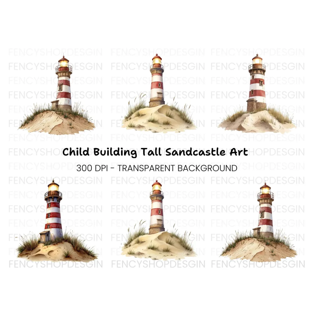 Coastal Lighthouse Clipart Bundle