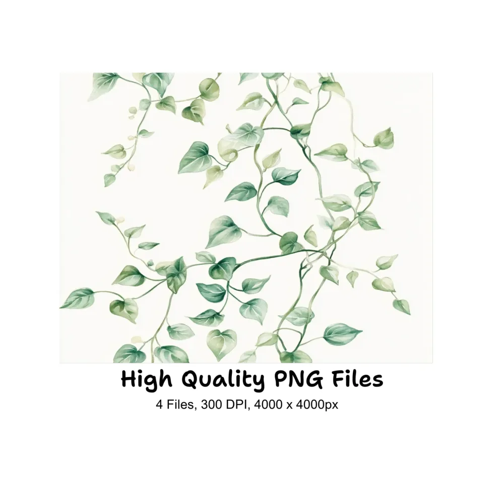 Greenery Vines Clipart Bundle