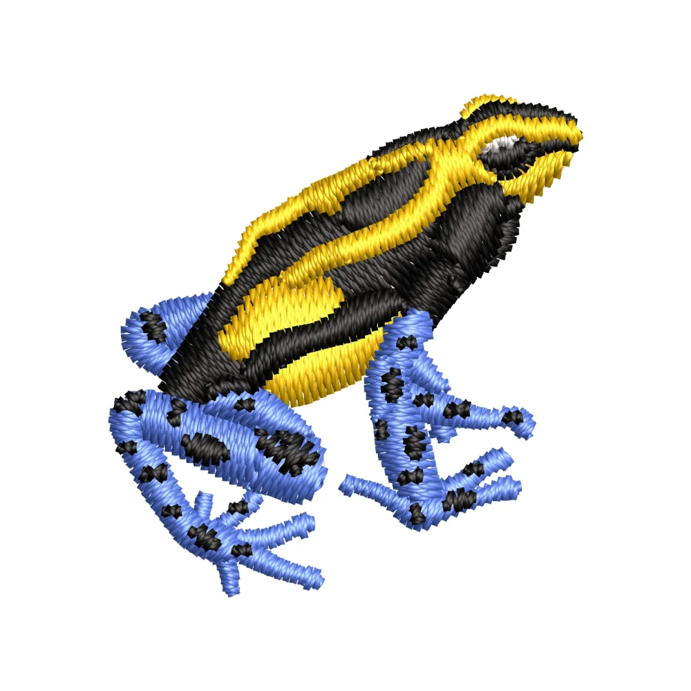 Lona Frog Beauty Colour Embroidery Design