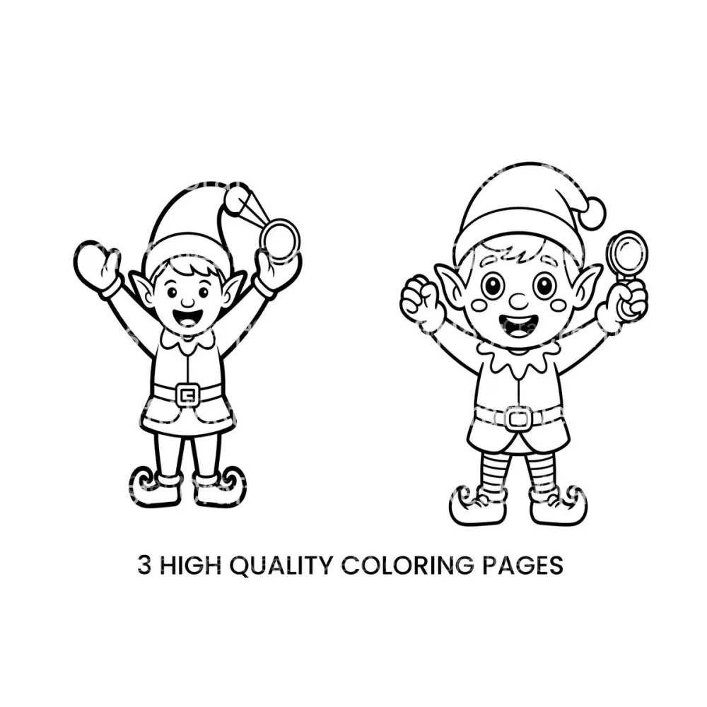 Christmas Elf Fun Coloring Books
