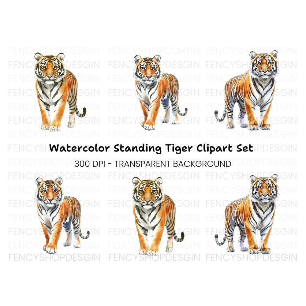 Majestic Tiger Clipart Bundle