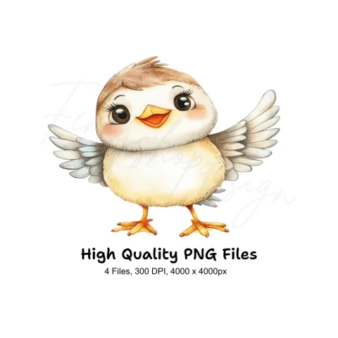 Charming Baby Bird Clipart Bundle