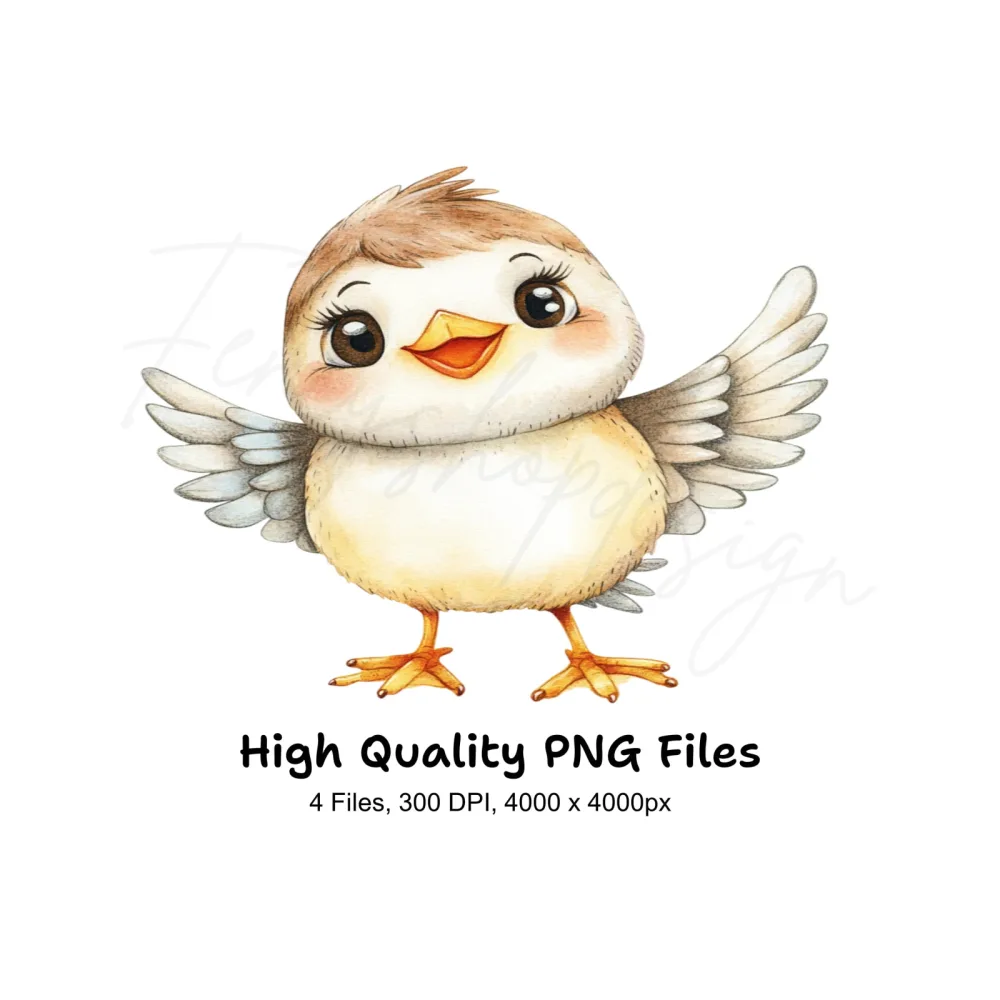 Charming Baby Bird Clipart Bundle