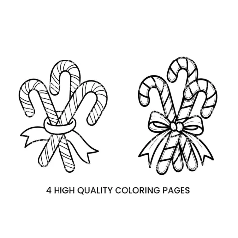 Candy Cane Bundles Coloring Books