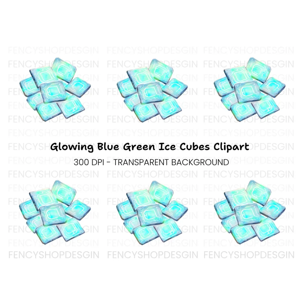 Glowing Tech Chips Clipart Bundle