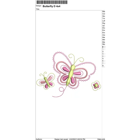 Butterfly Embroidery Design