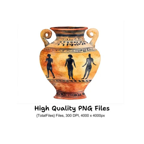 Ancient Greek Amphora Clipart Bundle
