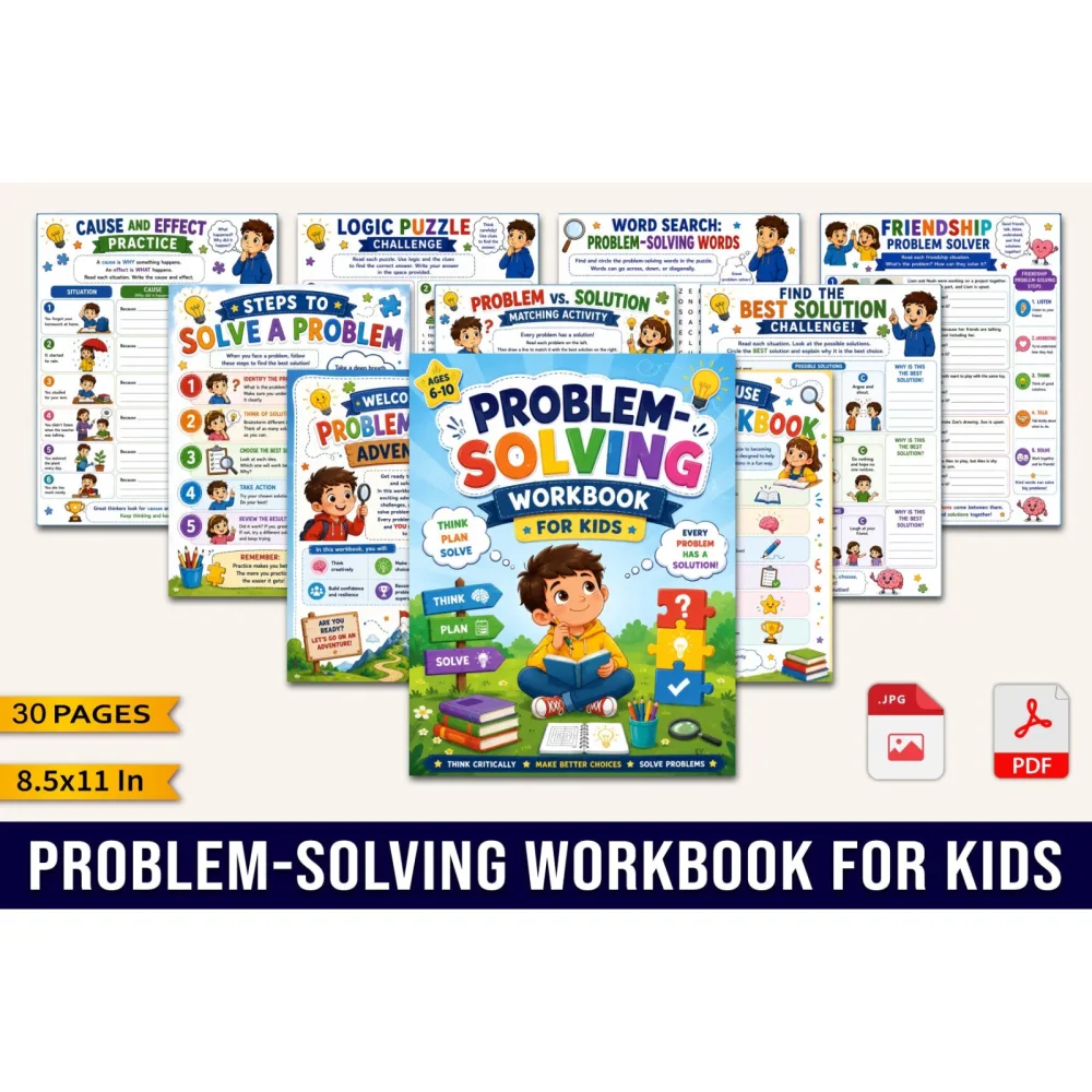 Problem Solving For Kids Workbook
