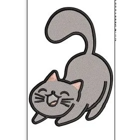 Cat J Embroidery Design
