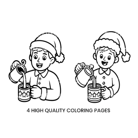 Christmas Hot Chocolate Coloring Books