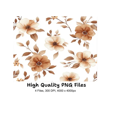 Seamless Floral Pattern Clipart Bundle