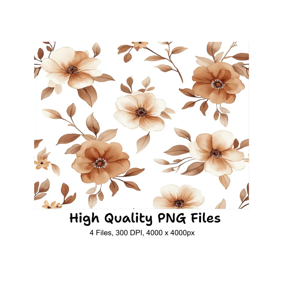 Seamless Floral Pattern Clipart Bundle