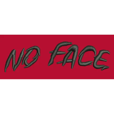 Stylized Text No Face Embroidery Design