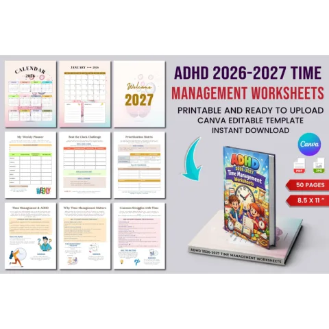 ADHD Time Management Worksheets Book