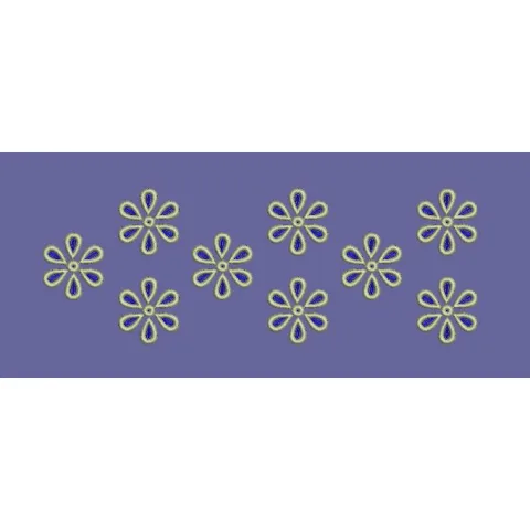 Two Tone Six Petal Booti Embroidery Design