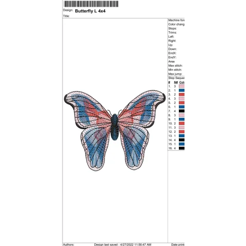 Butterfly Embroidery Design