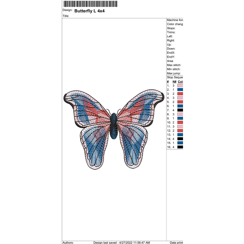 Butterfly Embroidery Design