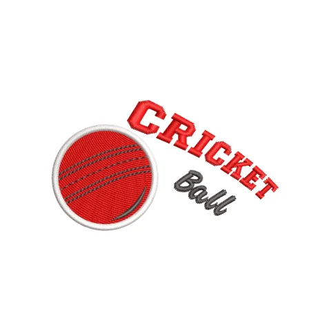 Cricket Ball Embroidery Design