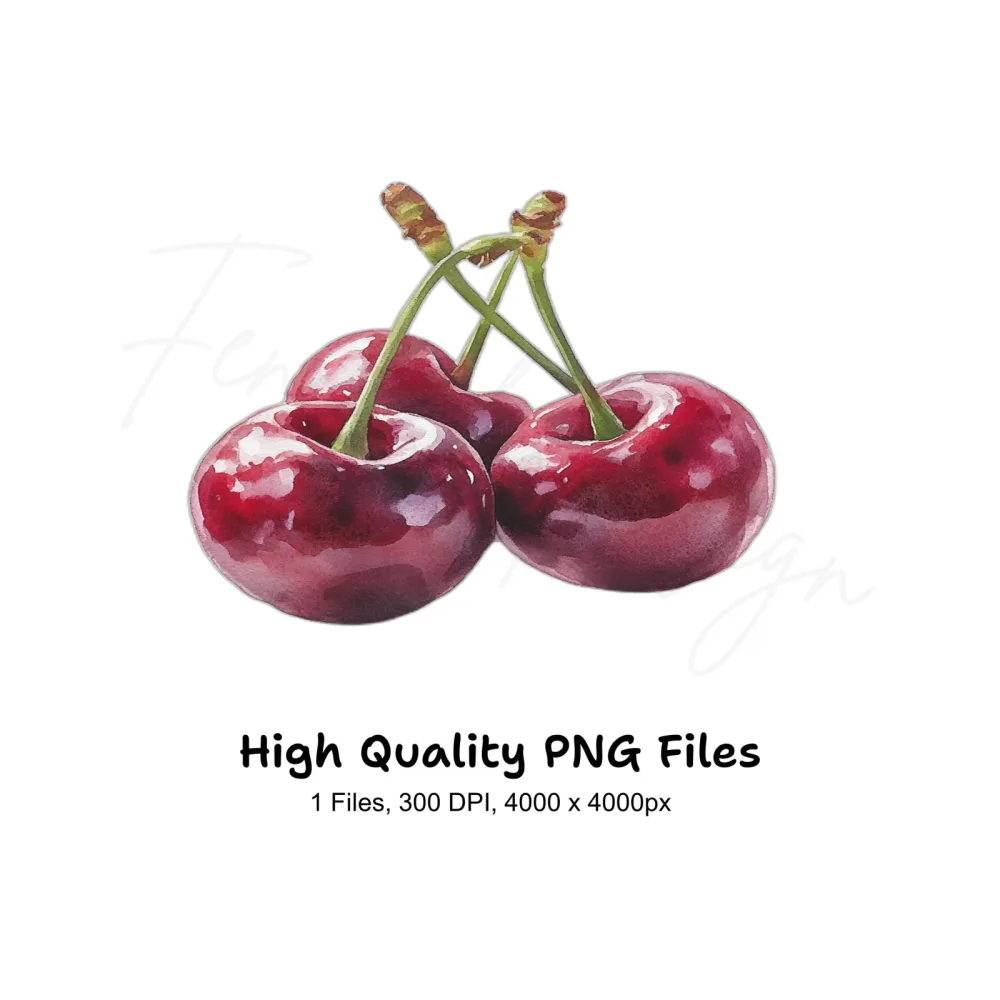 Vibrant Cherry Clipart Bundle