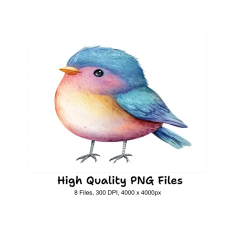 Cute Baby Birds Clipart Bundle