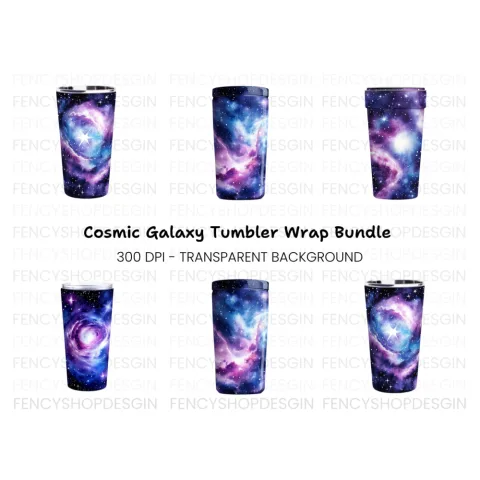 Galaxy Tumbler Clipart Bundle
