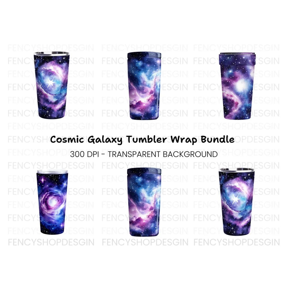 Galaxy Tumbler Clipart Bundle