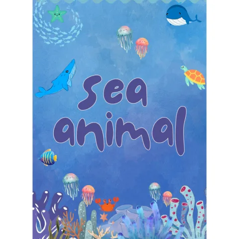 Sea Animals Flashcards for Kids