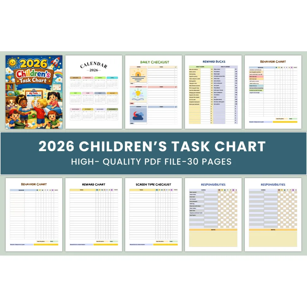 Children Task Chart Planner
