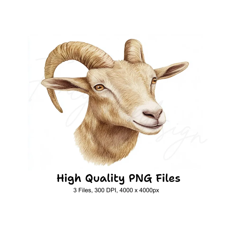 Smiling Goats Clipart Bundle