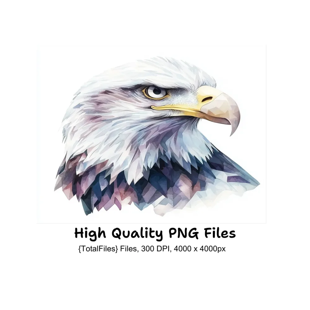 Bald Eagle Head Clipart Bundle