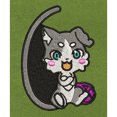 Puck Grey Embroidery Design