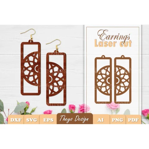 Earrings Mandala SVG Bundle
