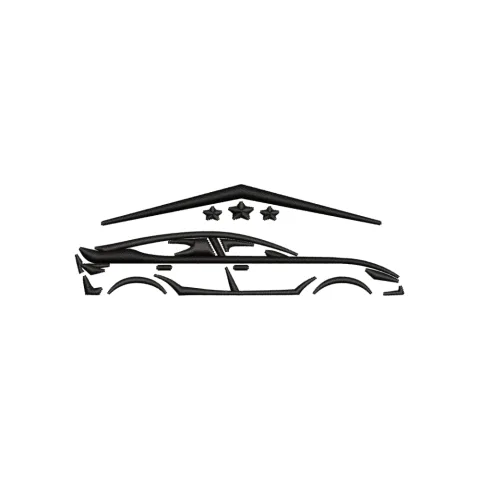 Car House Embroidery Design