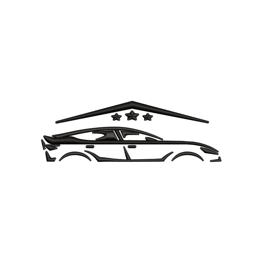 Car House Embroidery Design