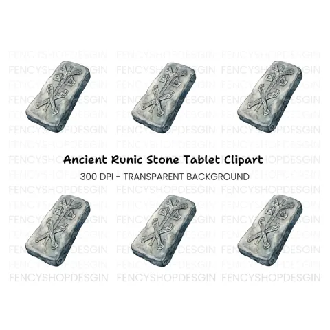 Ancient Rune Stone Clipart Bundle