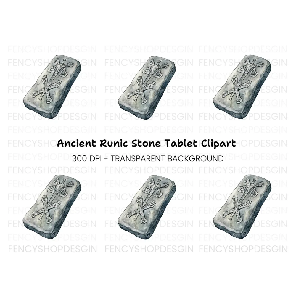 Ancient Rune Stone Clipart Bundle